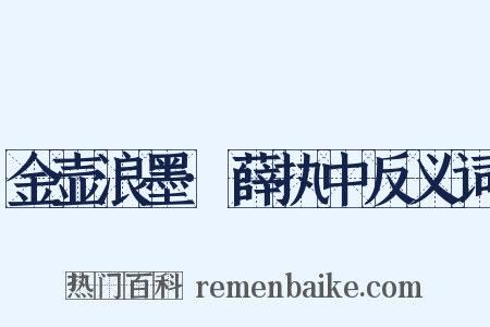 金壶浪墨·薛执中反义词是什么意思的图片